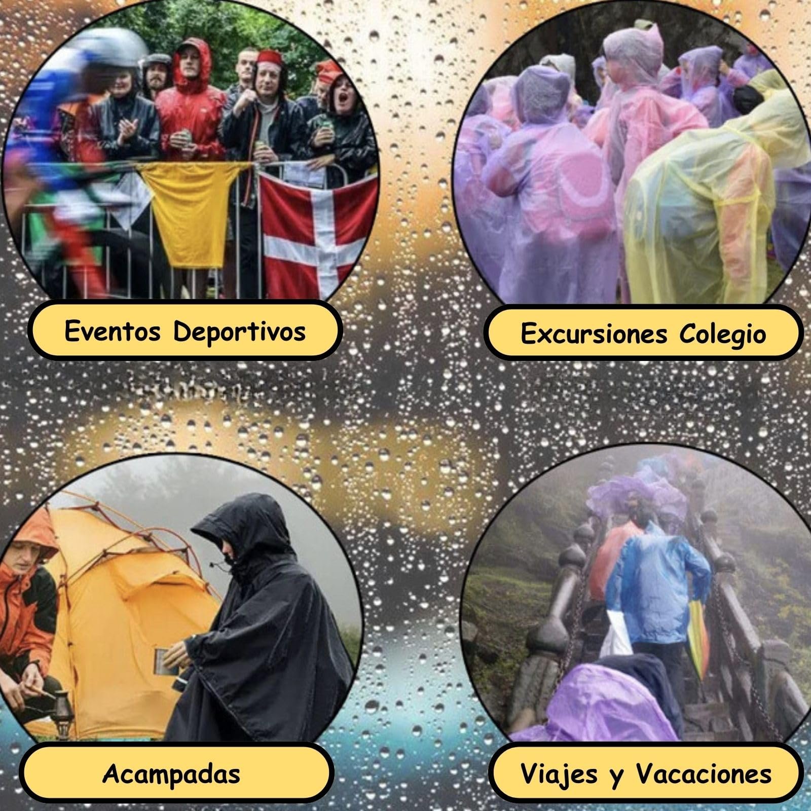 Детская водонепроницаемая куртка One Size Подходит всем детям ростом от 100 до 160 см (от 4 до 12 лет), дождевой плащ, различные цвета, фото №6