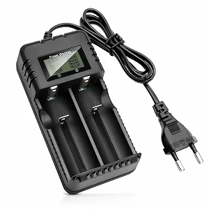 Зарядний пристрій для акумуляторів Li-Ion Wowfast 18650 з РК-дисплеєм 3.7 В - універсально сумісний з 26650, 18650, 18500, 14500, 16340 - Фото 1
