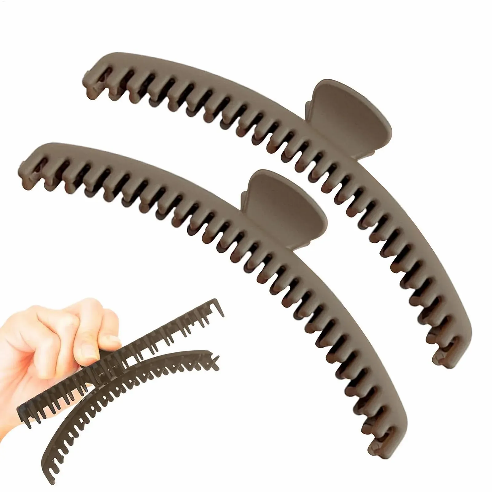 Заколки для волос Bexdug, 2 шт. Матовые заколки для волос, женские аксессуары для укладки, тонкие шпильки для пучка, банановые шпильки для прямых волос, фото №6