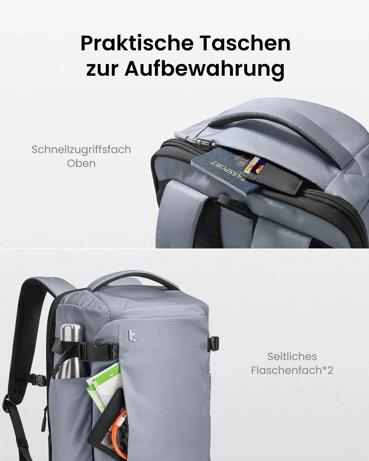 Рюкзак для ноутбука tomtoc 40L Travel TSA Friendly Waterproof 17.3 дюйма, фото №7 Рюкзак для ноутбука tomtoc 40L Travel TSA Friendly Waterproof 17.3 дюйма, фото №7