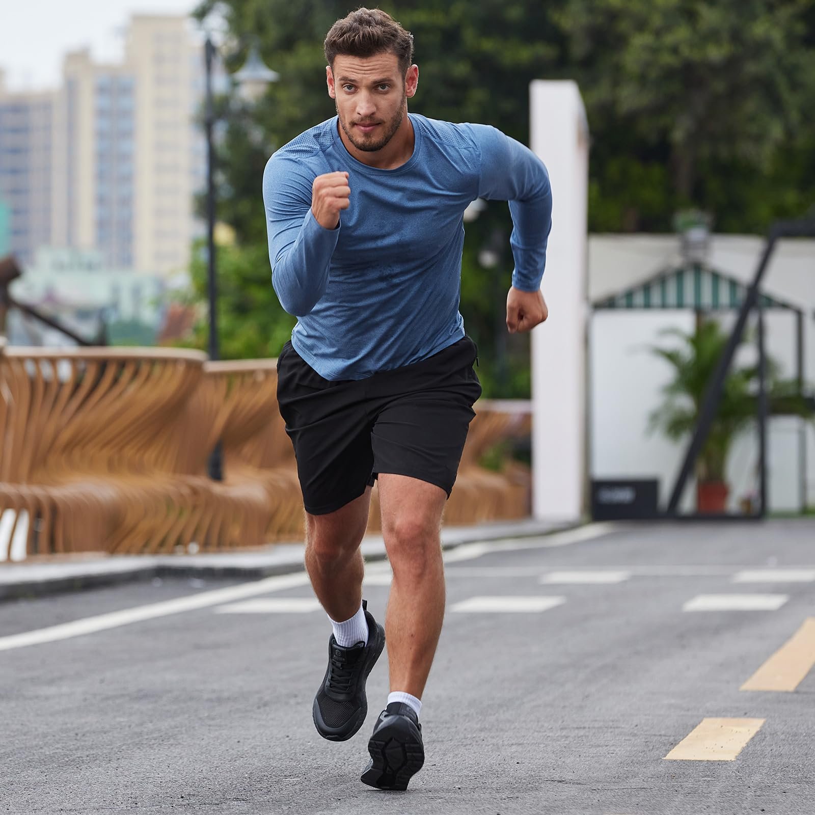 Кросівки FitVille для ходьби, надширокі, чоловічі, легкі, дихаючі, яскрава підошва, фото №8