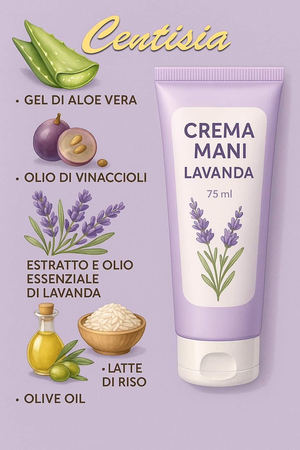 Крем для рук Centisia NL/Lavender 75 мл, фото №5