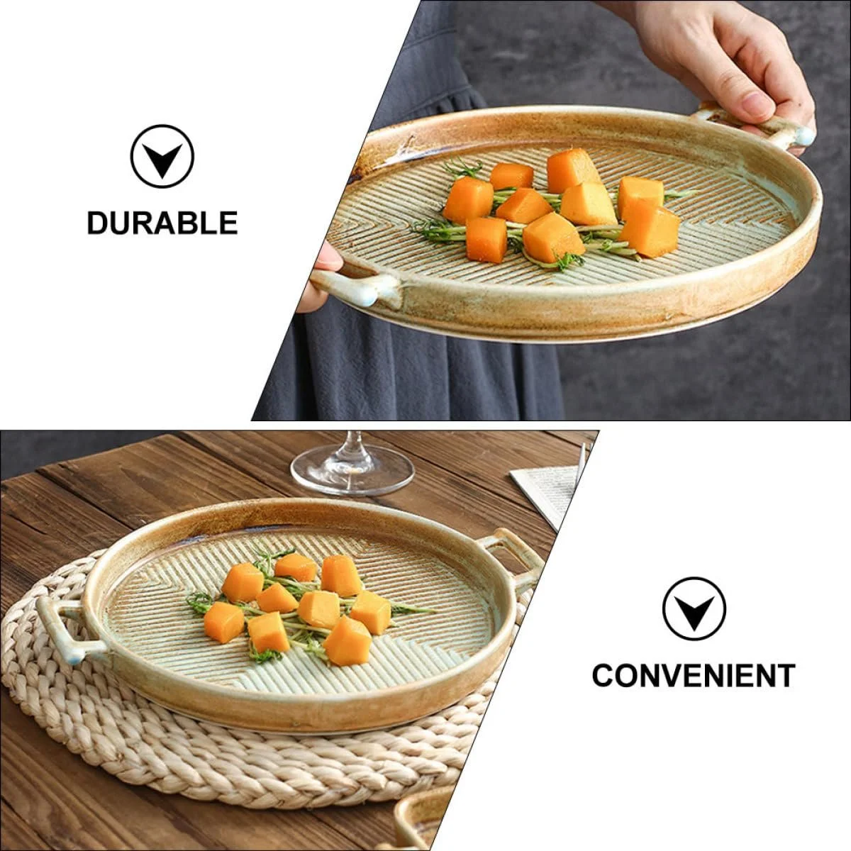 Форма для запекания Керамическая Ретро стиль Антипригарная с ручками, фото №8 Форма для запекания Керамическая Ретро стиль Антипригарная с ручками, фото №8