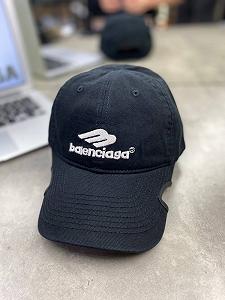 Кепка черная Balenciaga Logo B gu580 synthetic.ua - Фото 1