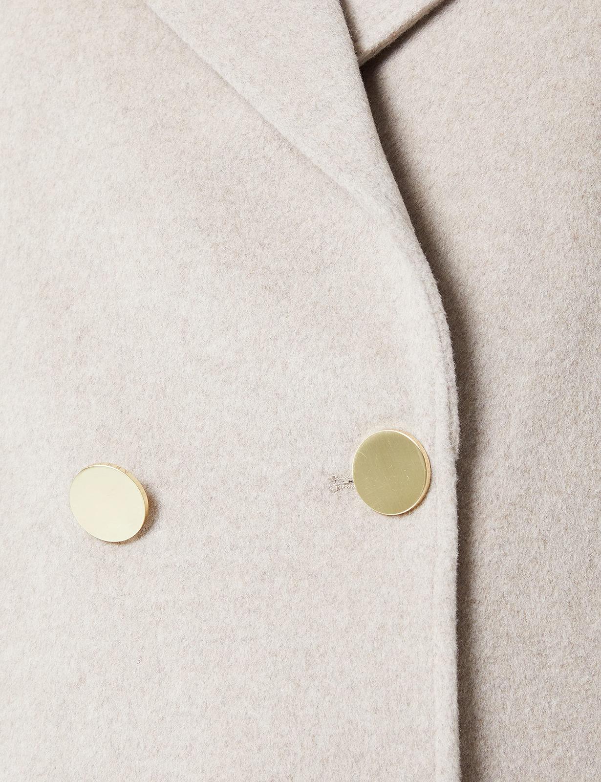 Пальто Armani Exchange Максі Однобортне на Ґудзиках з Поясом Вовна Жіноче, фото №5