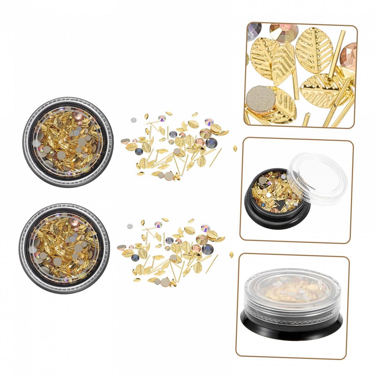 Прикраси для нігтів (2 коробки) MERRYHAPY 3D Метал, фото №4