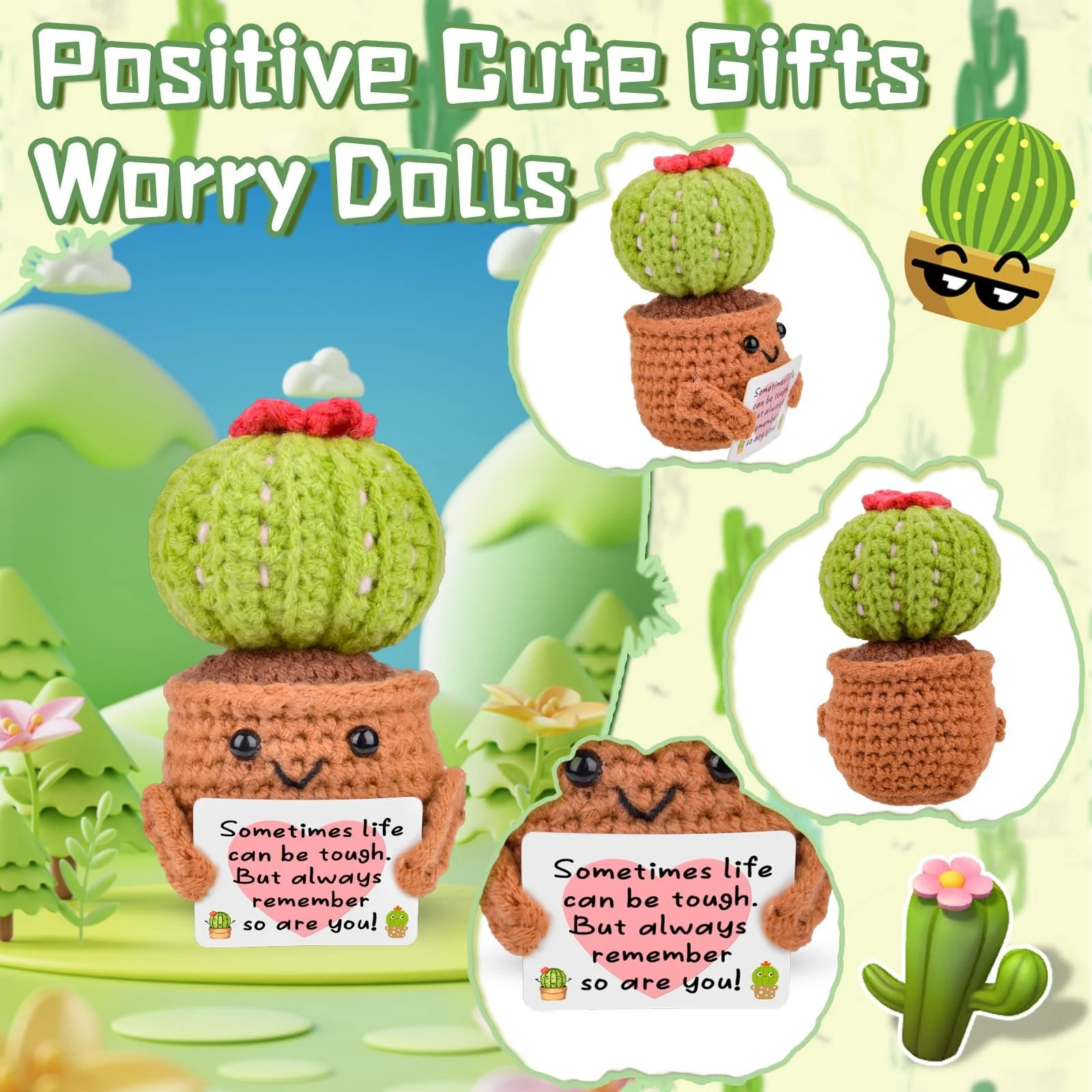 Pipihome Позитивная картошка Подарки Карманный оберег Креативная плюшевая фигурка (Кактус), фото №2 Pipihome Позитивная картошка Подарки Карманный оберег Креативная плюшевая фигурка (Кактус), фото №2