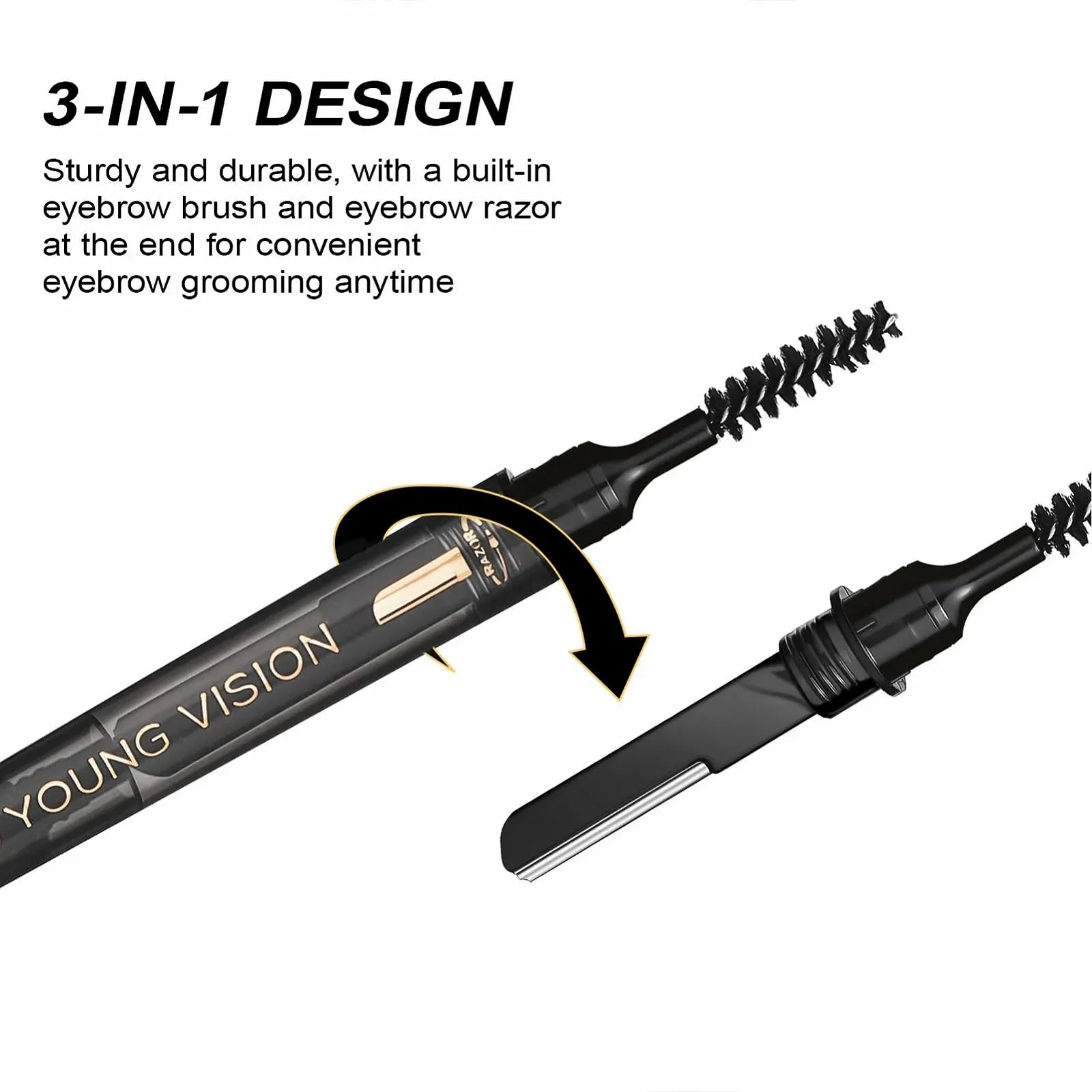 Олівець для очей 3-в-1 Водостійкий, фото №6