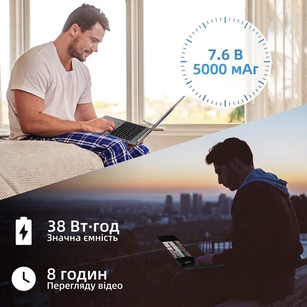 Ноутбук 17.3" SGIN X17 Intel Celeron N5095 RAM 12GB SSD 512GB Windows 11 (UKR), фото №5