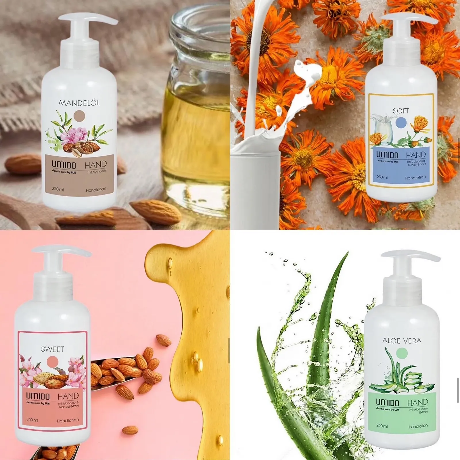 Лосьйон для рук UMIDO Calendula Extract & Milk Extract 250 мл, білий, фото №2 Лосьйон для рук UMIDO Calendula Extract & Milk Extract 250 мл, білий, фото №2