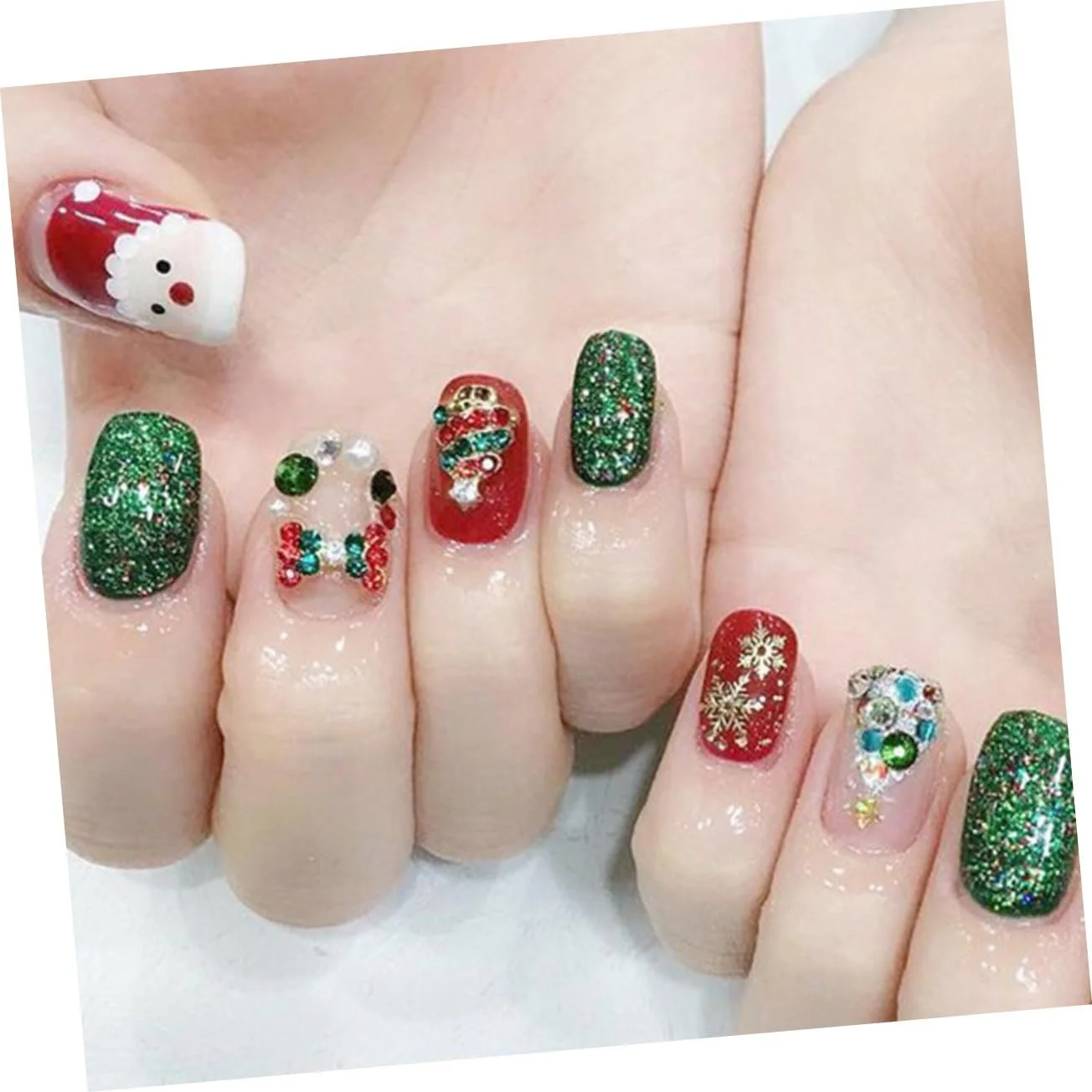 Наклейки для нігтів Healeved Різдвяні стрази, фото №7