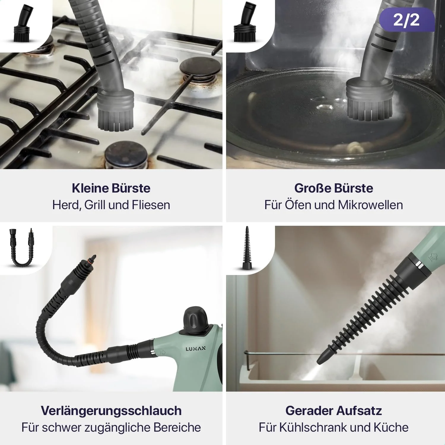 Пароочисник LUMAN C3 16-в-1 1050 Вт 450 мл, фото №7 Пароочисник LUMAN C3 16-в-1 1050 Вт 450 мл, фото №7