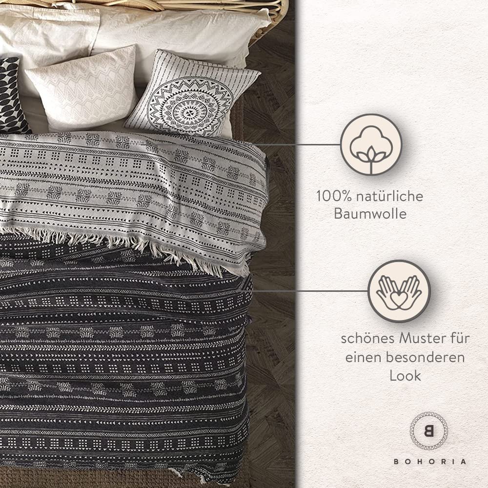 Покривало BOHORIA Premium Yucatan Дуже велике, 220 x 240 см, 100% Бавовна (Сепія), фото №3