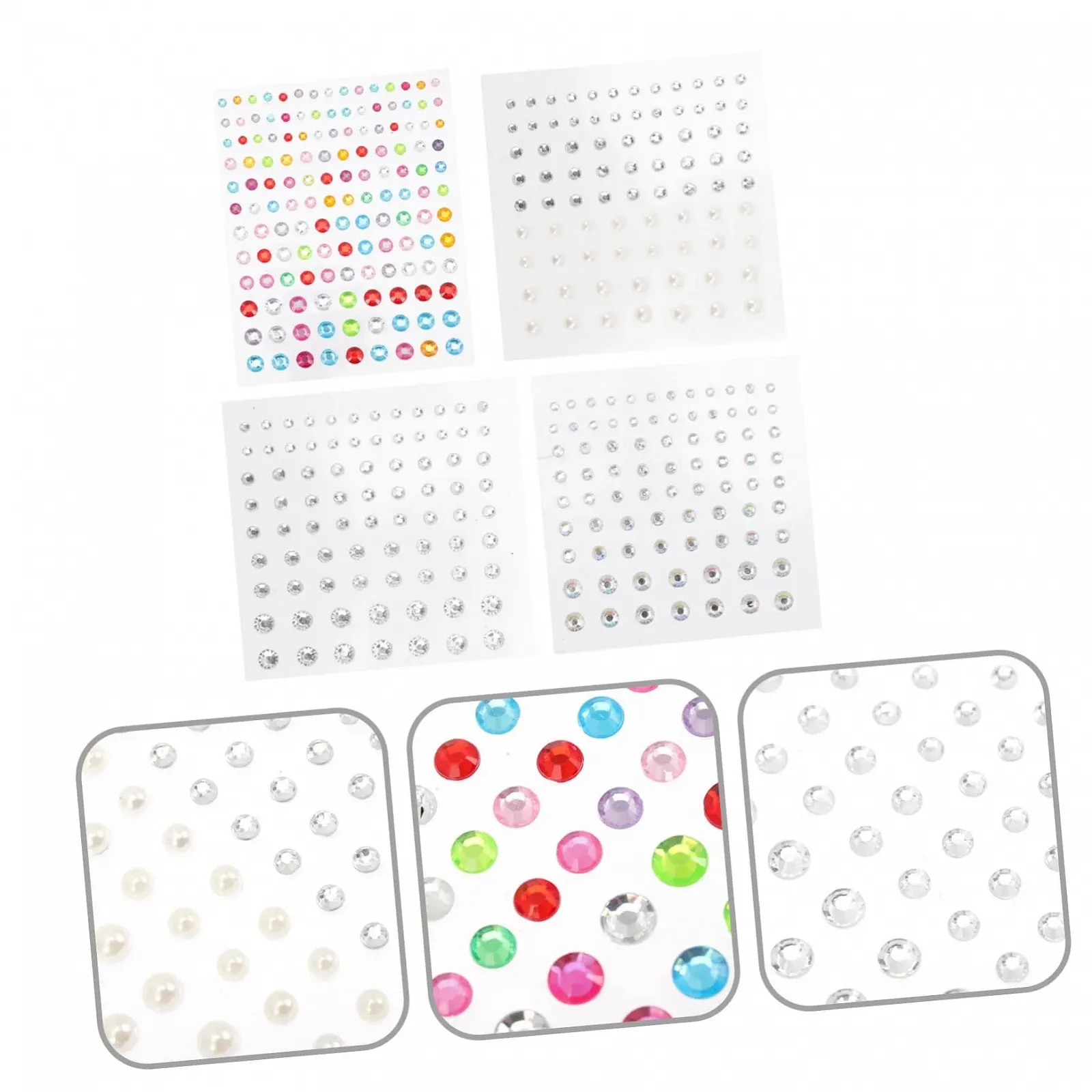 Набір страз для макіяжу Mikinona наклейки без слідів, легкі прикраси тіла та нігтів, фото №2