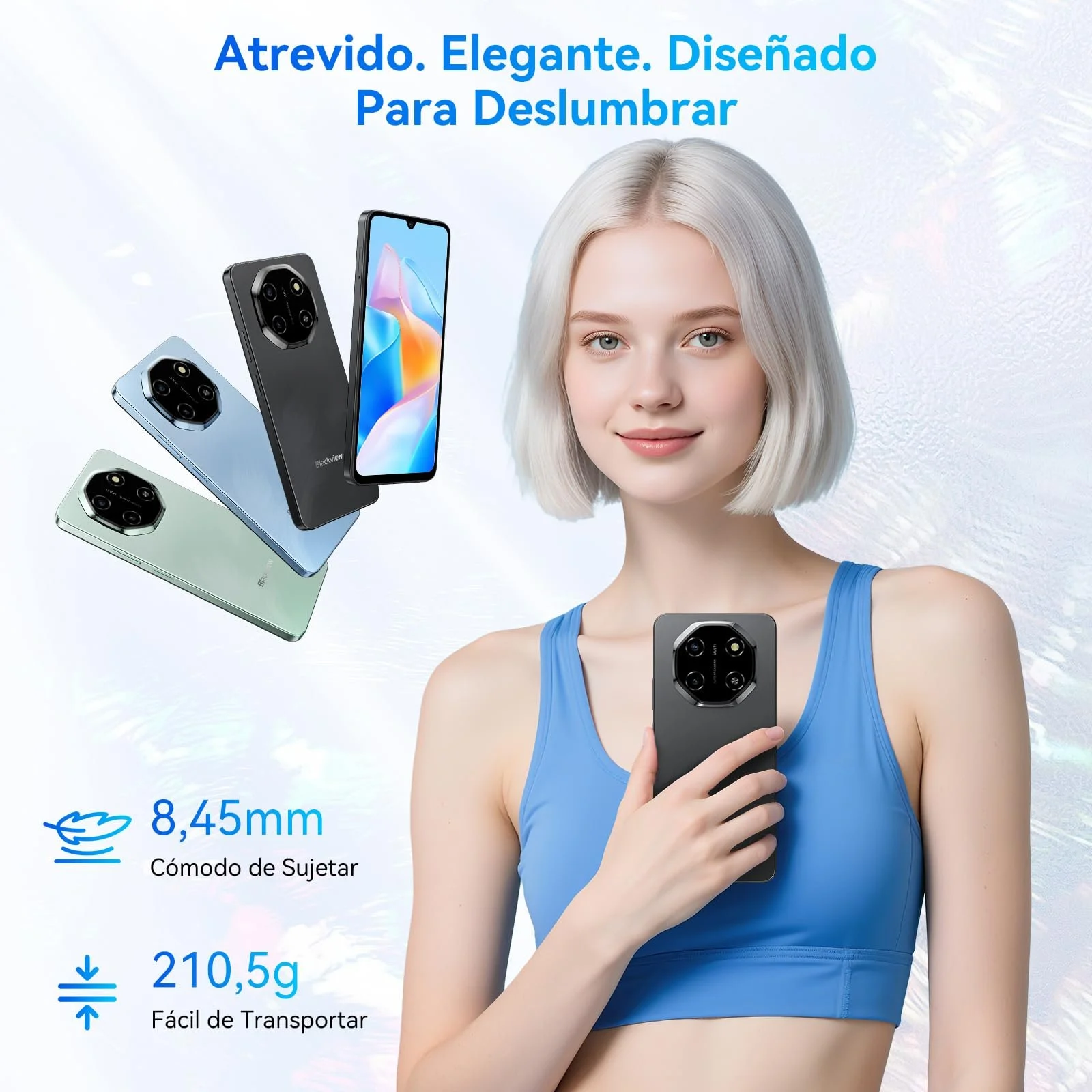 Смартфон Blackview Shark 6 AI 5G 24/128GB 6.88" 120Hz 5000mAh 18W 16MP 8MP NFC, фото №2