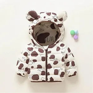 Куртка стьобана для дівчат-підлітків з квітковим принтом synthetic.ua - Фото 1