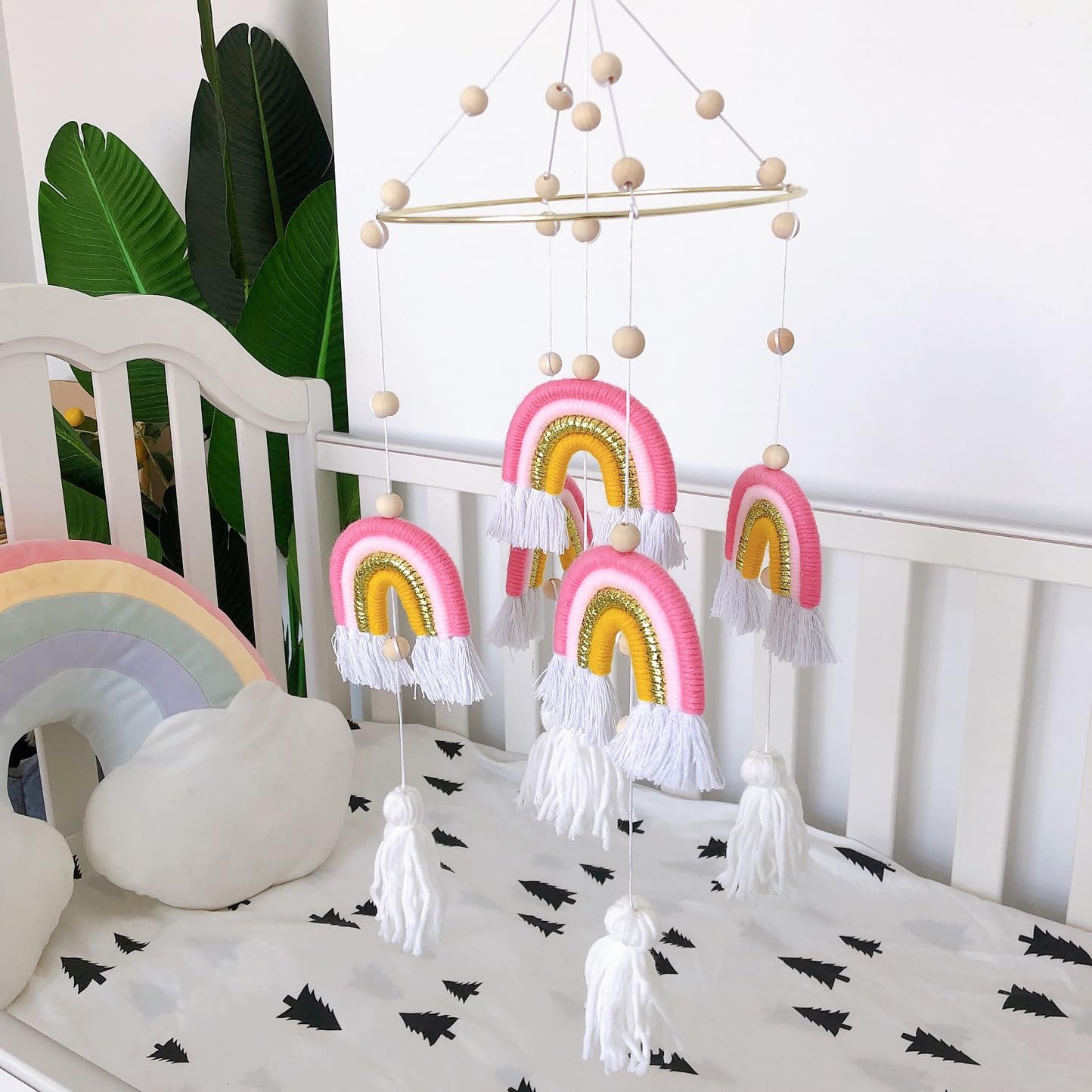 Мобиль Rainbow Baby Wind Chime с фетровыми шариками, фото №5