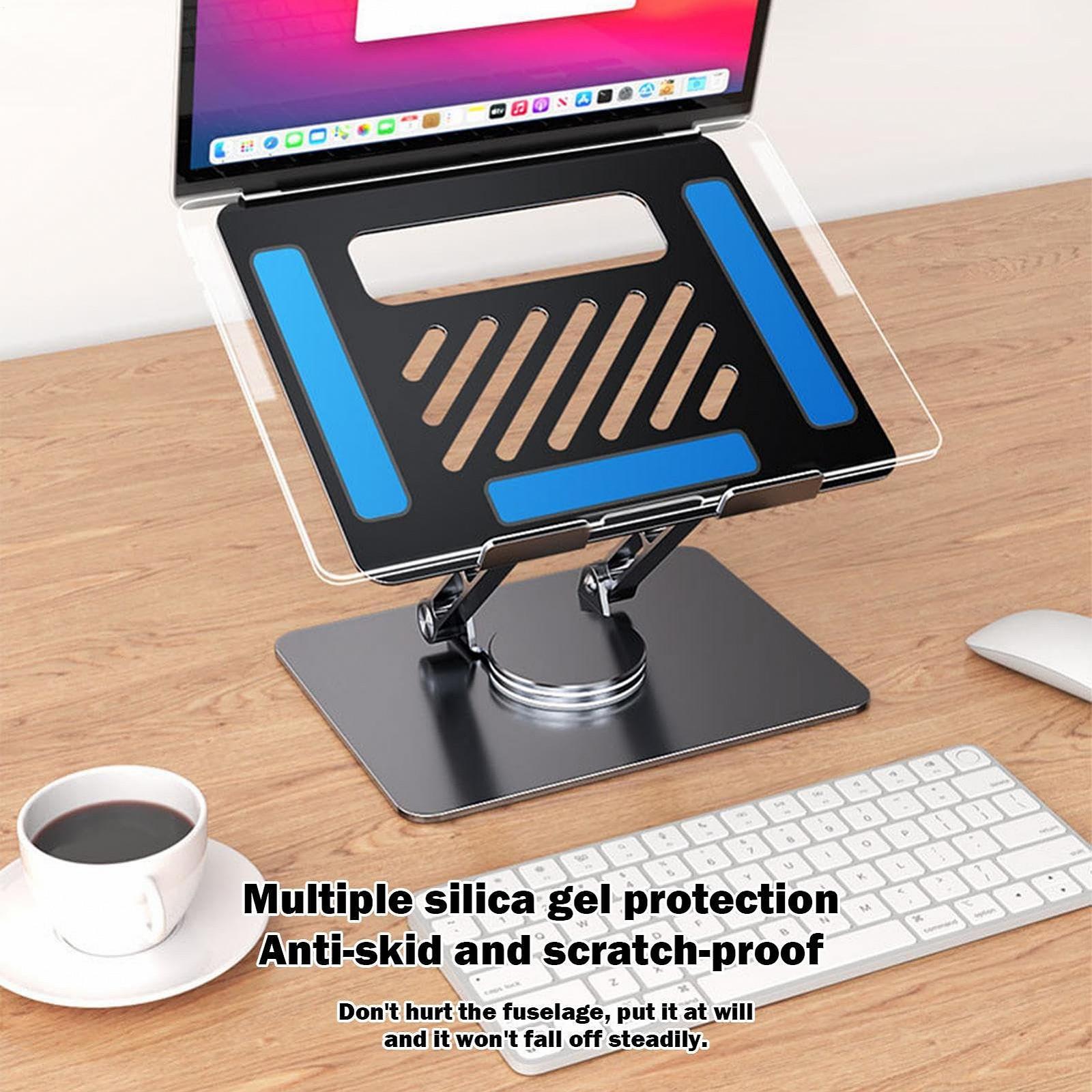 Регульована Підставка для Ноутбука/Планшета Ергономічна Складна Компактна Поворотна на 360 градусів для Роботи в Офісі Вдома Подорожей Навчання, фото №8