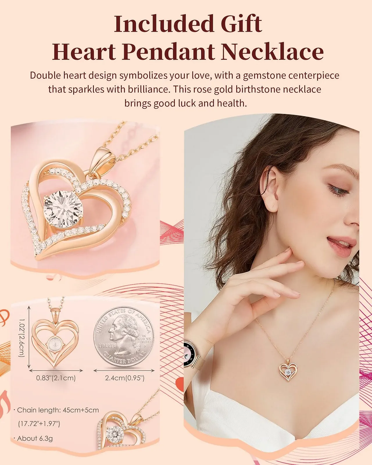 Смартгодинник жіночий, Смартгодинник з функцією телефона, IP68 водонепроникний, 1.3 дюймовий HD сенсорний екран, фото №2