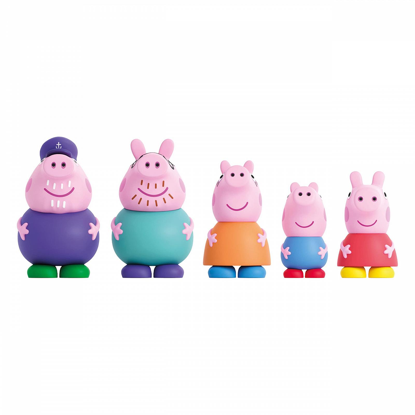 Набір фігурок для ванни Peppa Pig Peppa Pig Мама, Тато, Дідусь, Джордж та Пеппа, фото №1