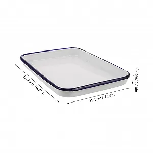 Противень для запекания Cabilock эмалированный прямоугольный ретро synthetic.ua - Фото 1