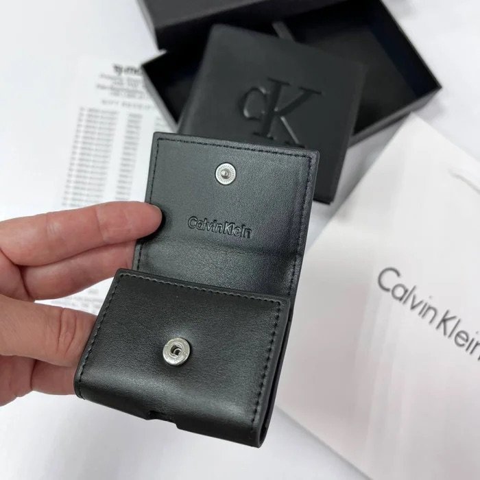 Мужской кожаный портмоне для карт и денег с брелоком и ключницей Calvin Klein, фото №5