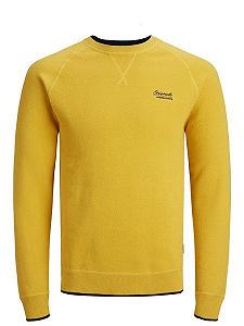 Світшот JORJOES KNIT CREW NECK 12175774 Spicy Mustard Jack&Jones Жовтий M - Фото 1