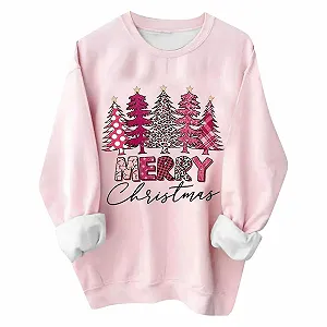 Рождественский джемпер Розовая Рождественская Толстовка - Фото 1