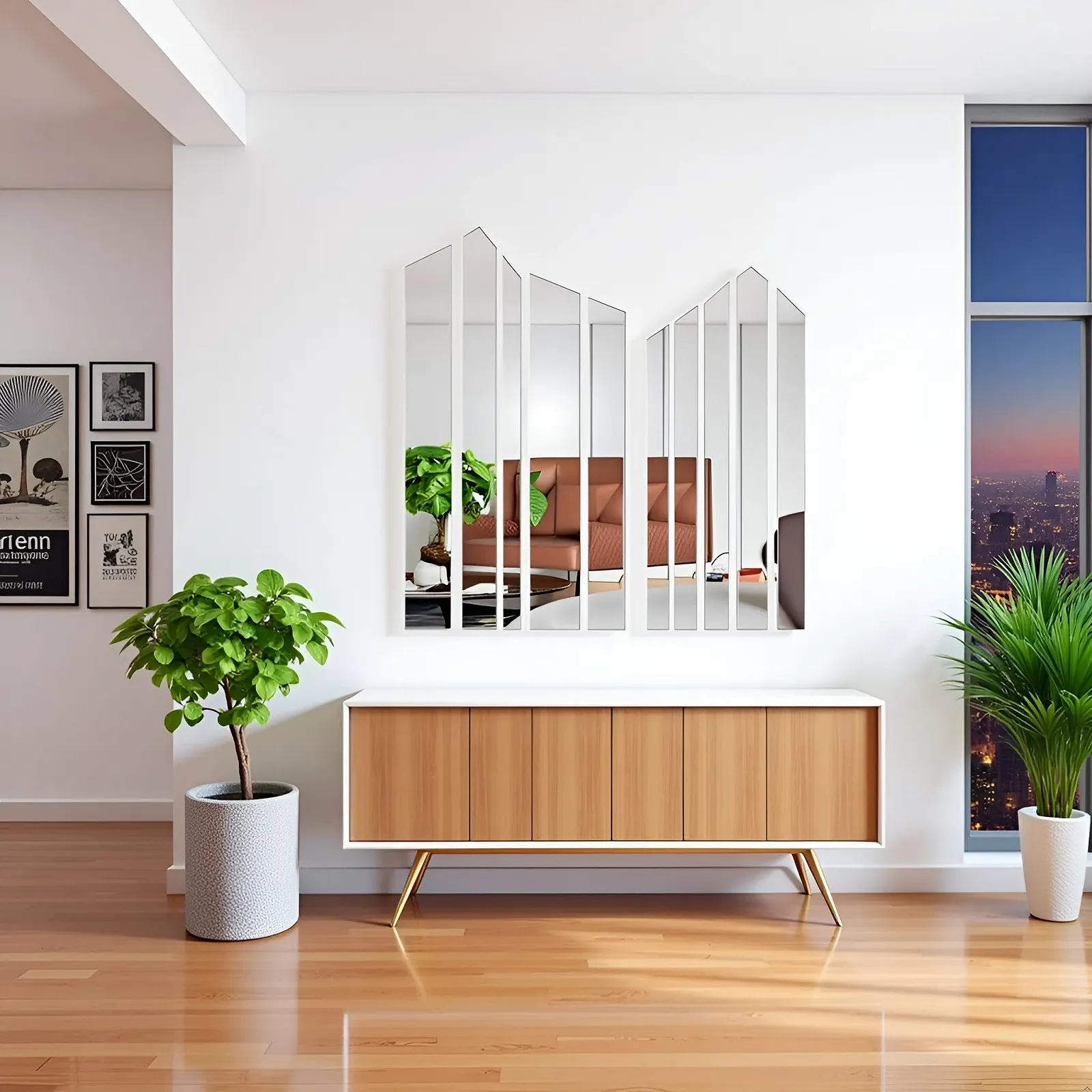 Дзеркальні наклейки на стіну Striped Design Самоклеючі Акрилові 10 шт., фото №4 Дзеркальні наклейки на стіну Striped Design Самоклеючі Акрилові 10 шт., фото №4