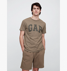 Футболка мужская Gap Everyday Soft Logo Коричневый S - Фото 1