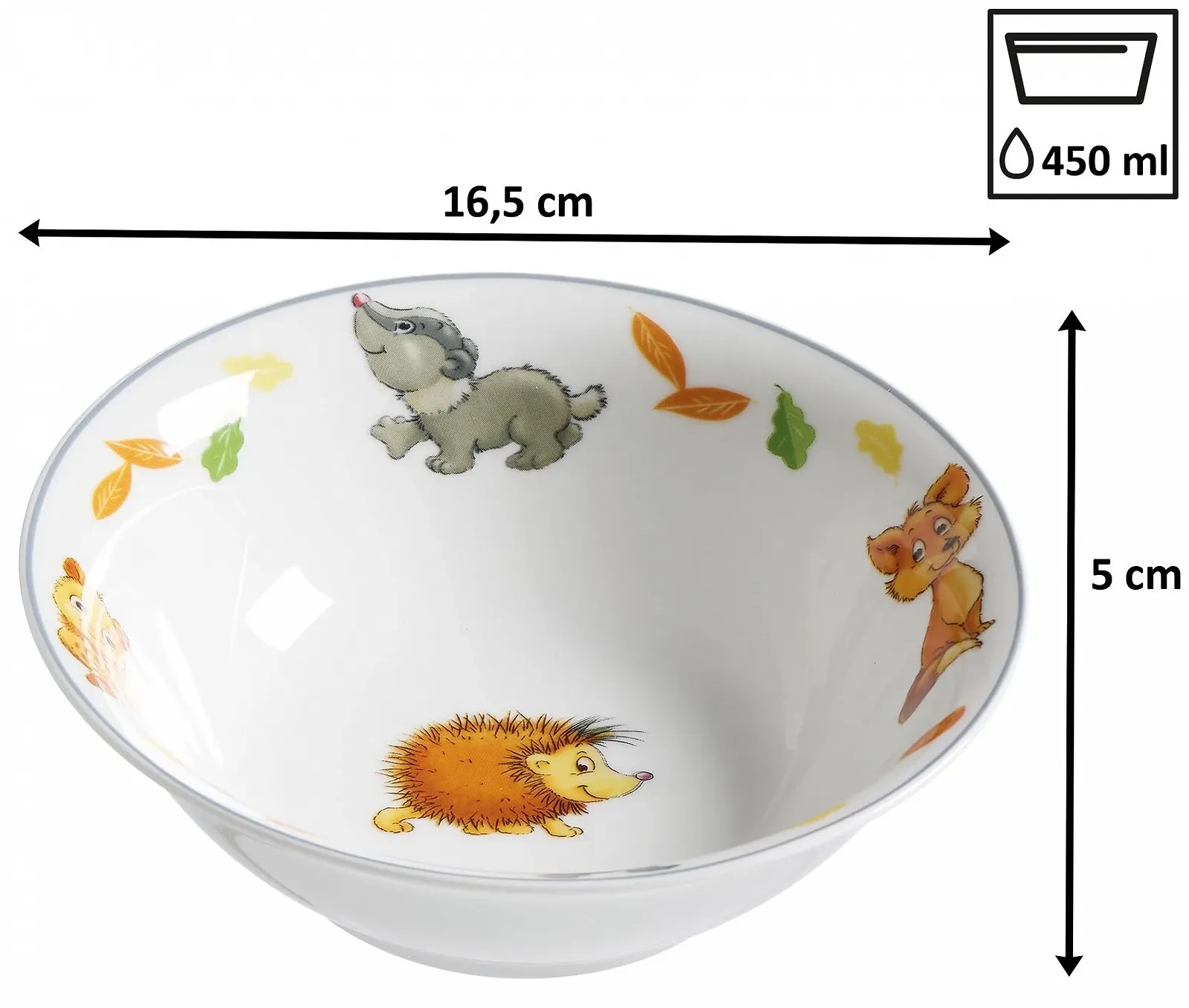 Дитячий набір: Посуд Ritzenhoff & Breker Woodland Animals 10 предметів, порцеляна, склянки та столові прибори, фото №4