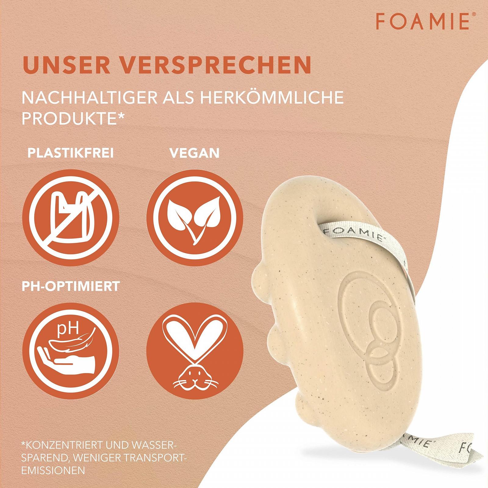 Твердий гель для душу Foamie З кісточками абрикоса та олією ши Ефект пілінгу 80 г, фото №2