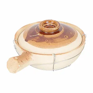 Горшок для запекания Gadpiparty терракотовый термостойкий с ручкой 0.8 л - Фото 1