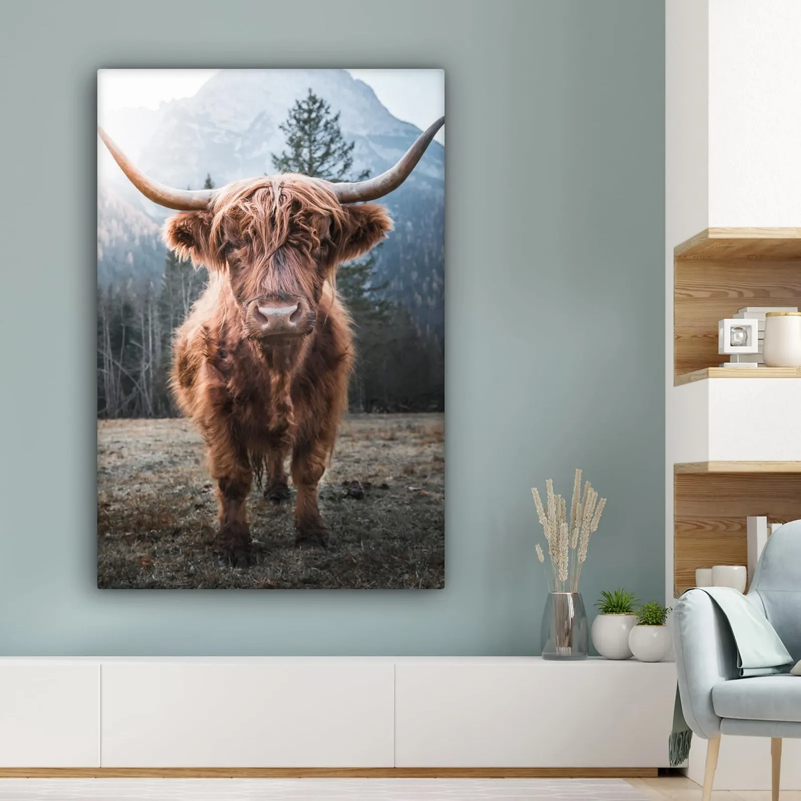 Картина на полотні MuchoWow Шотландська корова 80 x 120 см, фото №5