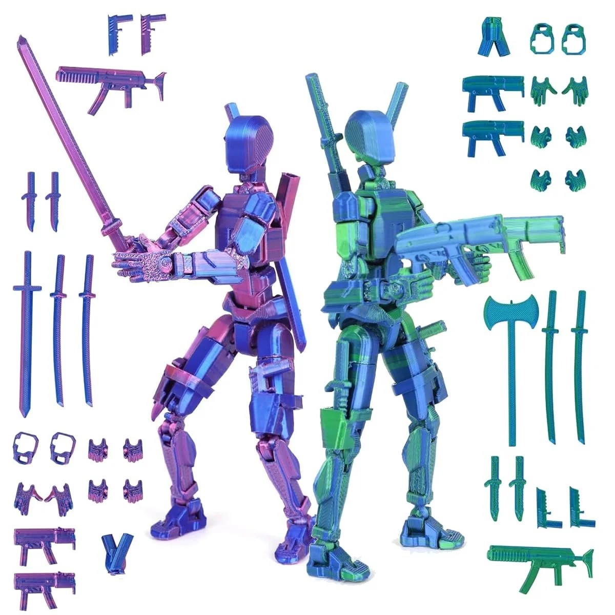 Набор фигурок T13 Titanium 13 Nova T-13 3D-печать Multi-Jointed Blua, фото №1