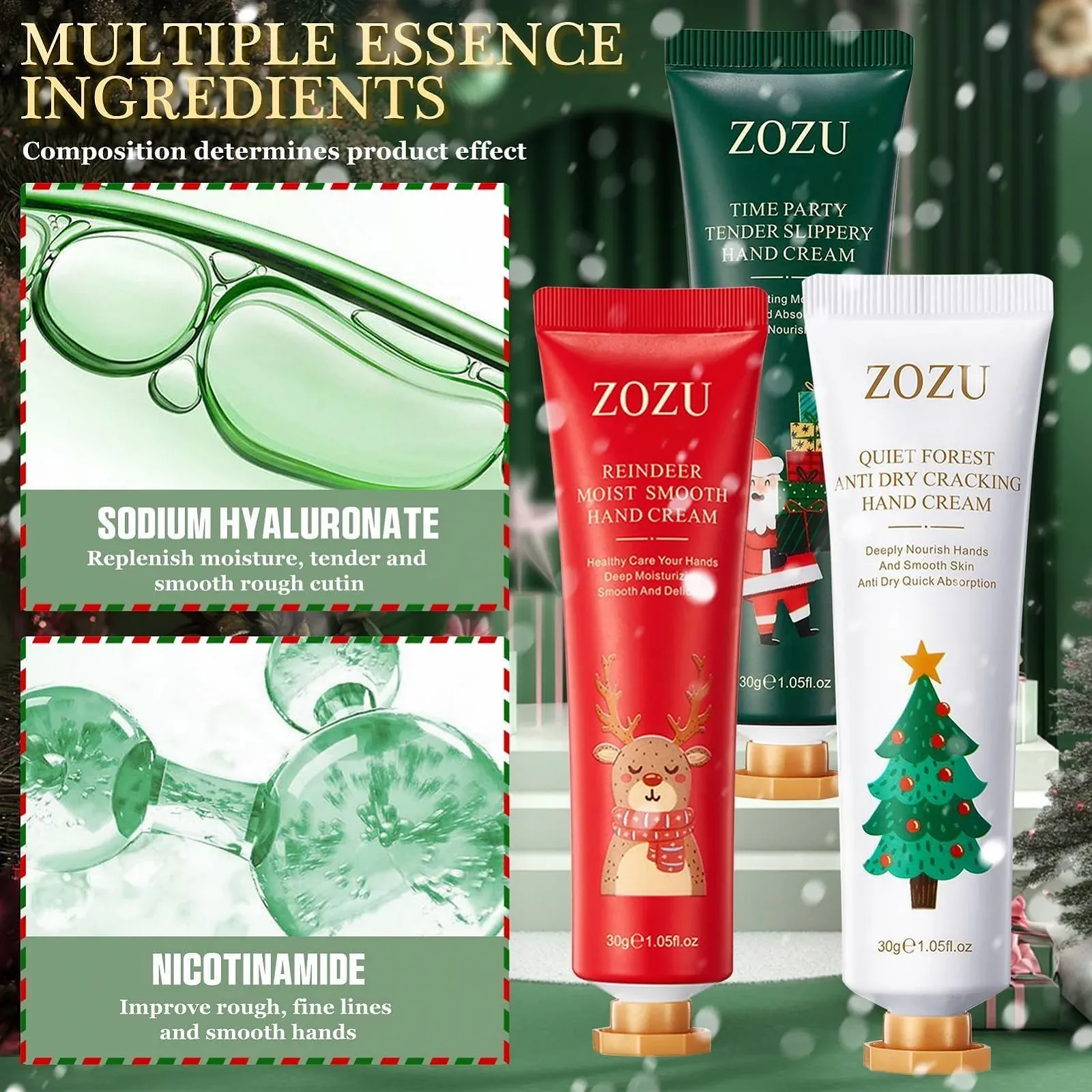Набір із 5 Різдвяних Кремів для Рук, Міні Крем для Рук, фото №3