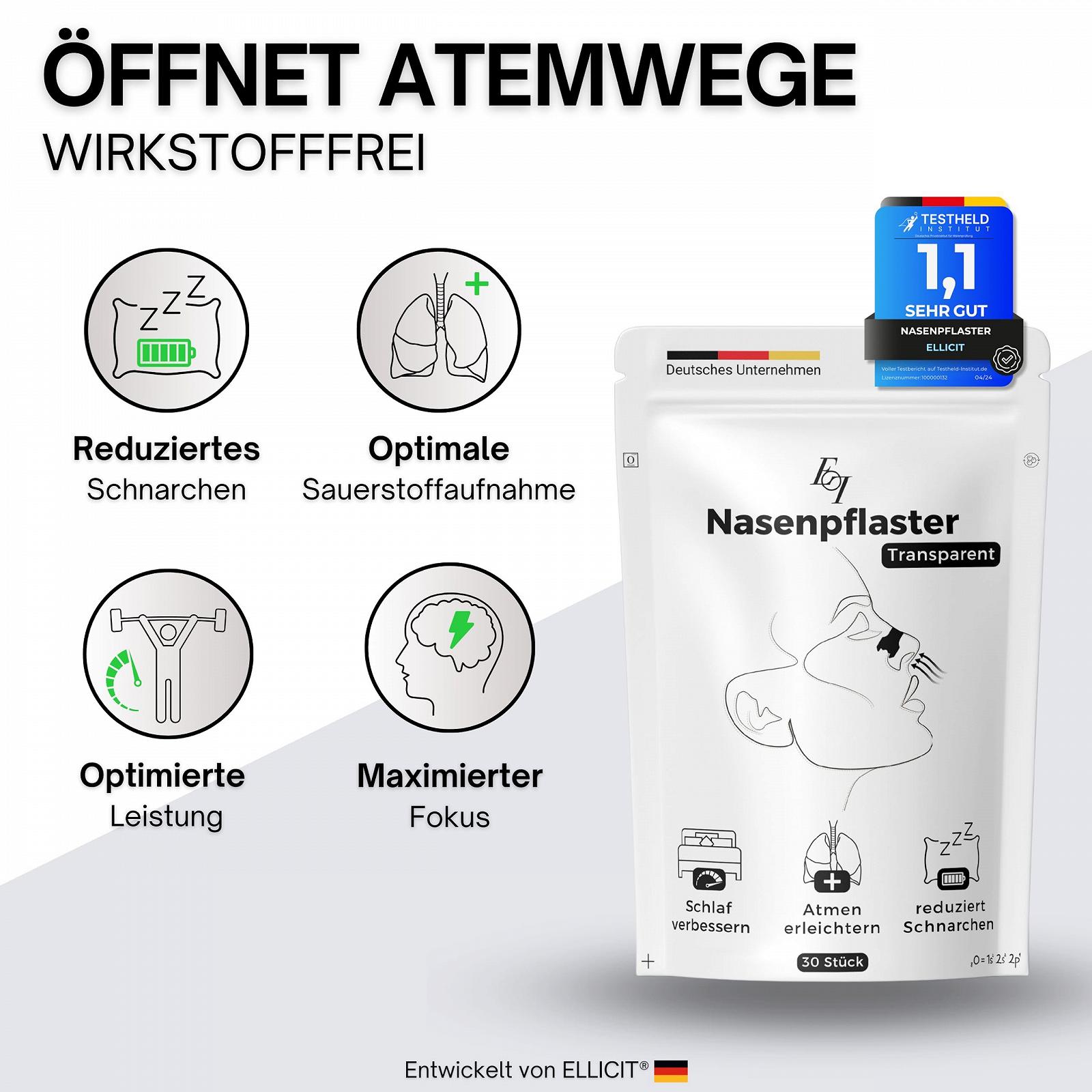 Пластыри на нос El licit Прозрачные, 30 шт, Премиум, Против храпа, Экстра фиксация, фото №2