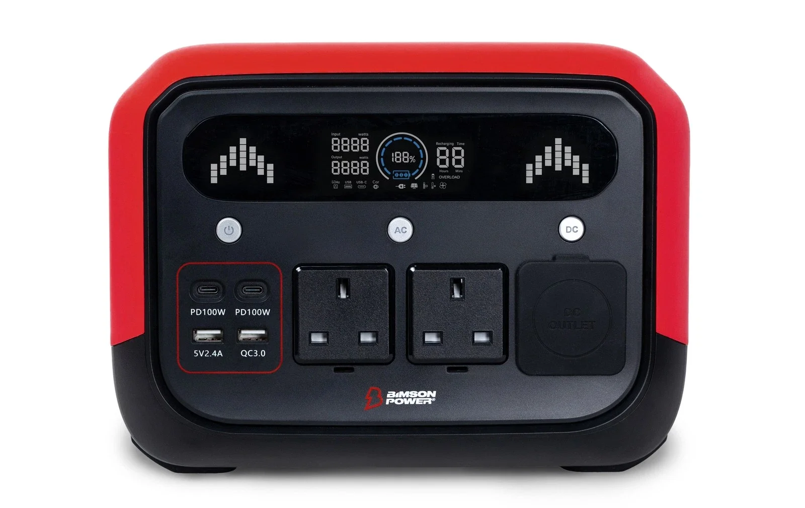 Зарядна станція Bimson Power BP700PPS 1400 Вт / 700 Вт / 512 Вт*год / LiFePO4 / Швидка зарядка 1 година, фото №1 Зарядна станція Bimson Power BP700PPS 1400 Вт / 700 Вт / 512 Вт*год / LiFePO4 / Швидка зарядка 1 година, фото №1