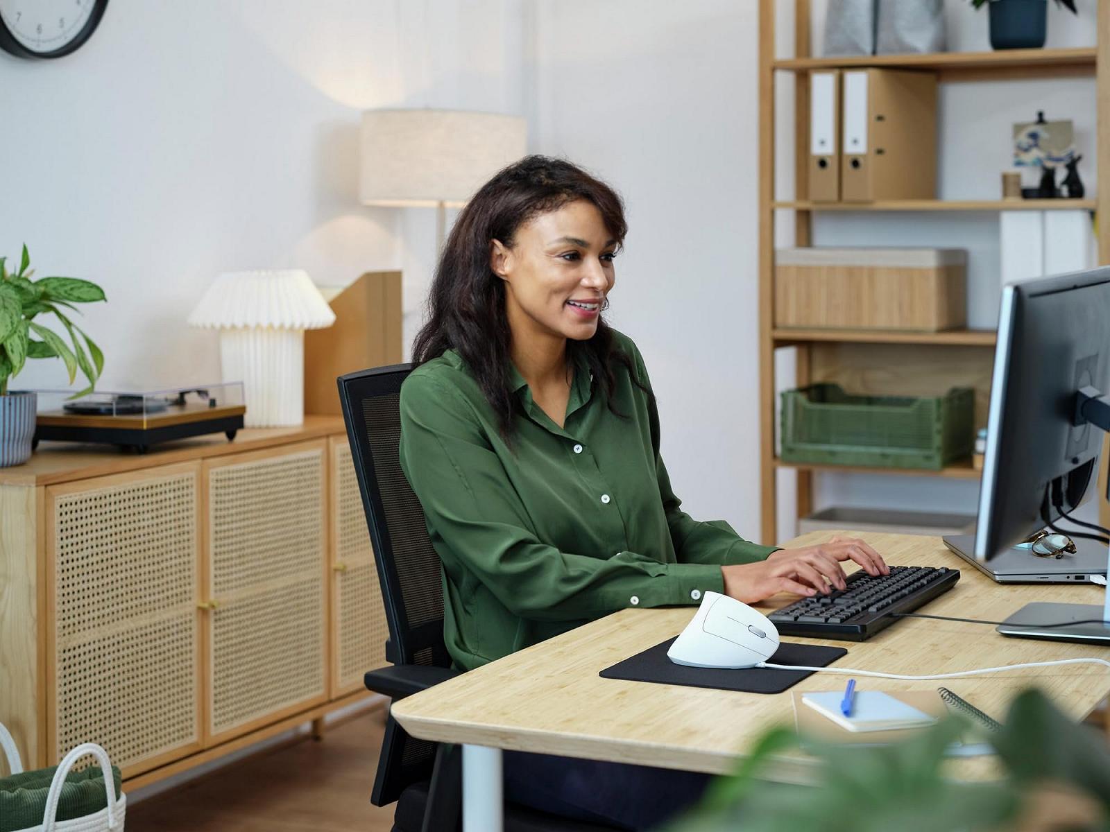 Мышь Trust Verto вертикальная, 1000/1600 DPI, LED подсветка, с кабелем для правшей, фото №8