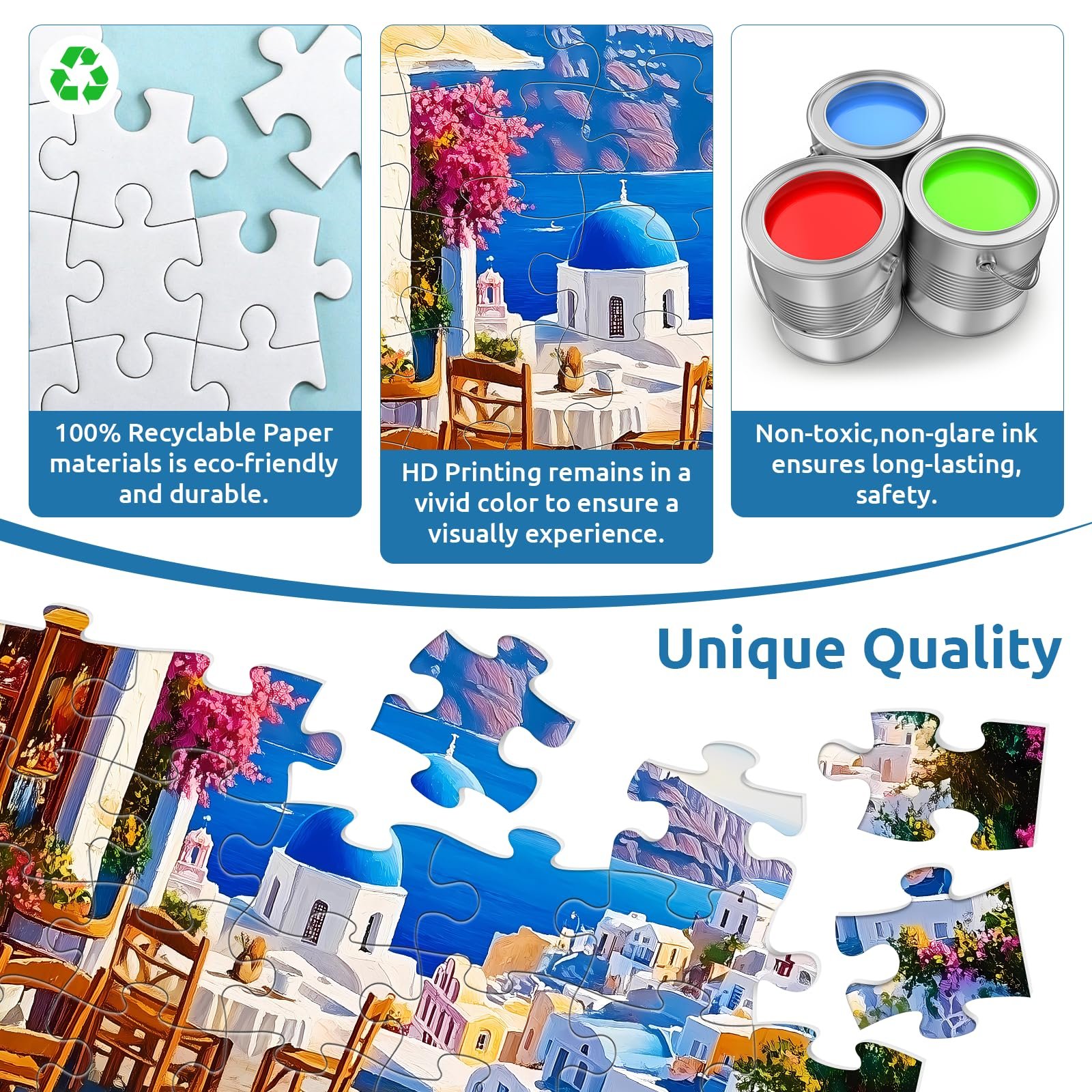 Набор пазлов 6 штук по 36 крупных элементов для пожилых людей, фото №3