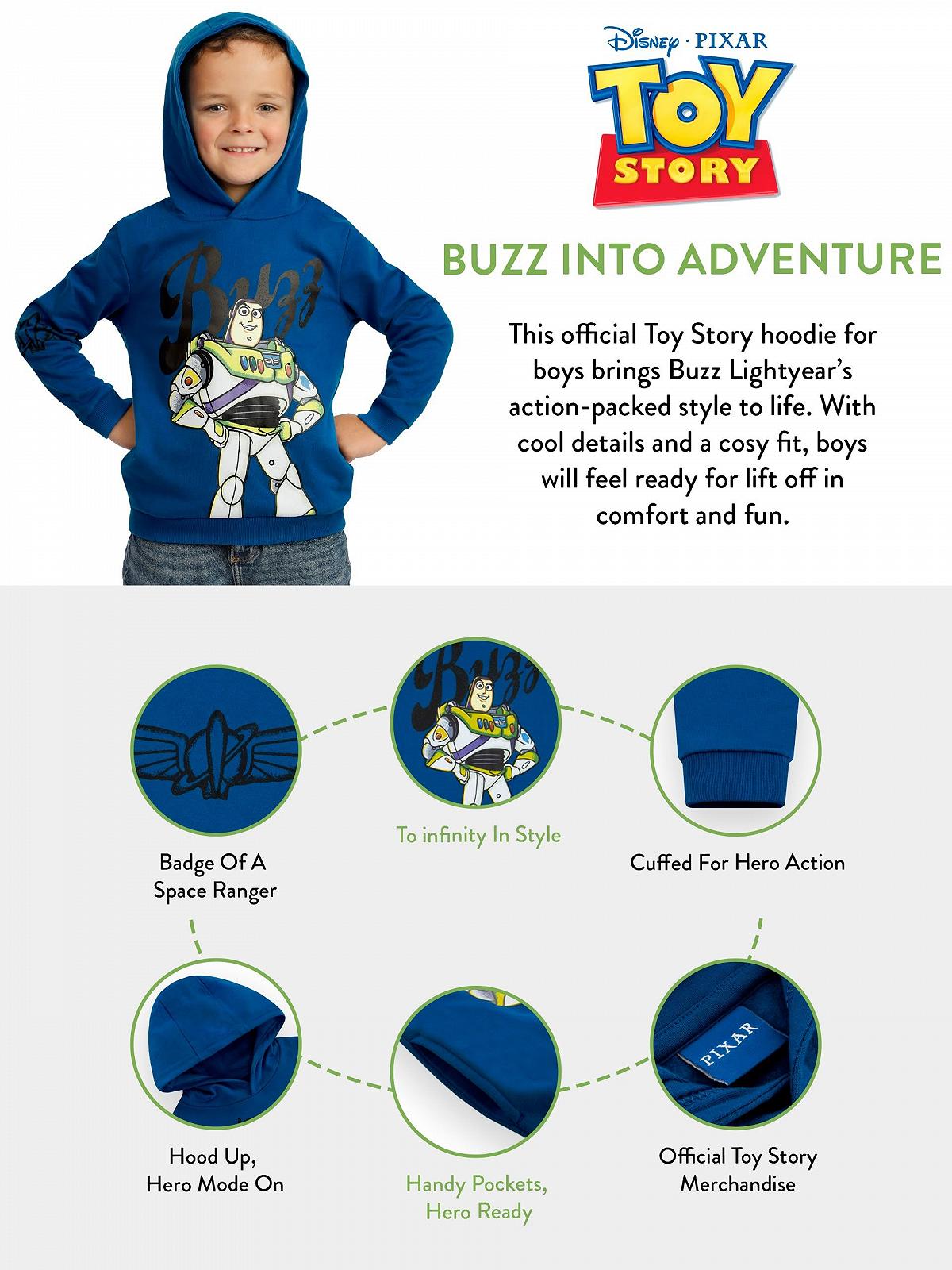 Худі Disney Pixar Toy Story Buzz Lightwear для хлопчиків, фото №6