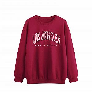 Женская Толстовка Los Angeles California Letter Print Графический Пуловер Винтажный Принт Осенние Худи Повседневная Готическая Колледж Одежда - Фото 1