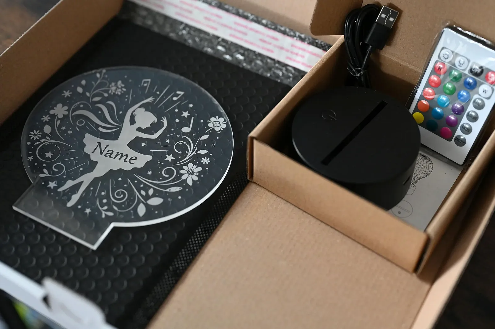 Настольная лампа LED Персонализированная Балерина 000000004 Пульт дистанционного управления, фото №8