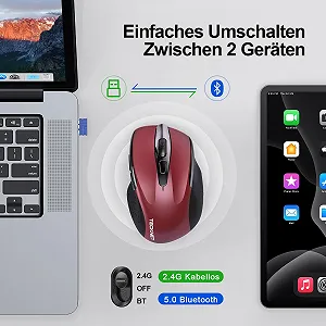 Миша TECKNET Bluetooth, 4800 DPI, бездротова, ергономічна synthetic.ua - Фото 1