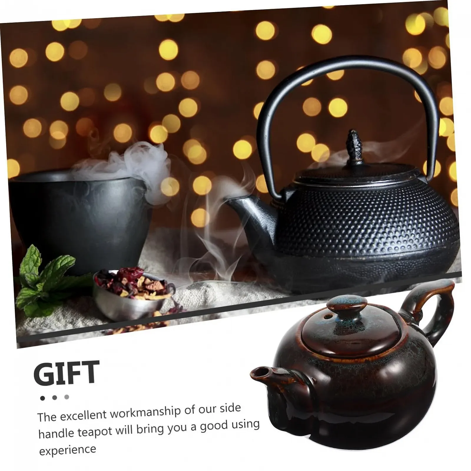 Чайник-заварник PartyKindom Керамічний з бічною ручкою, фото №5