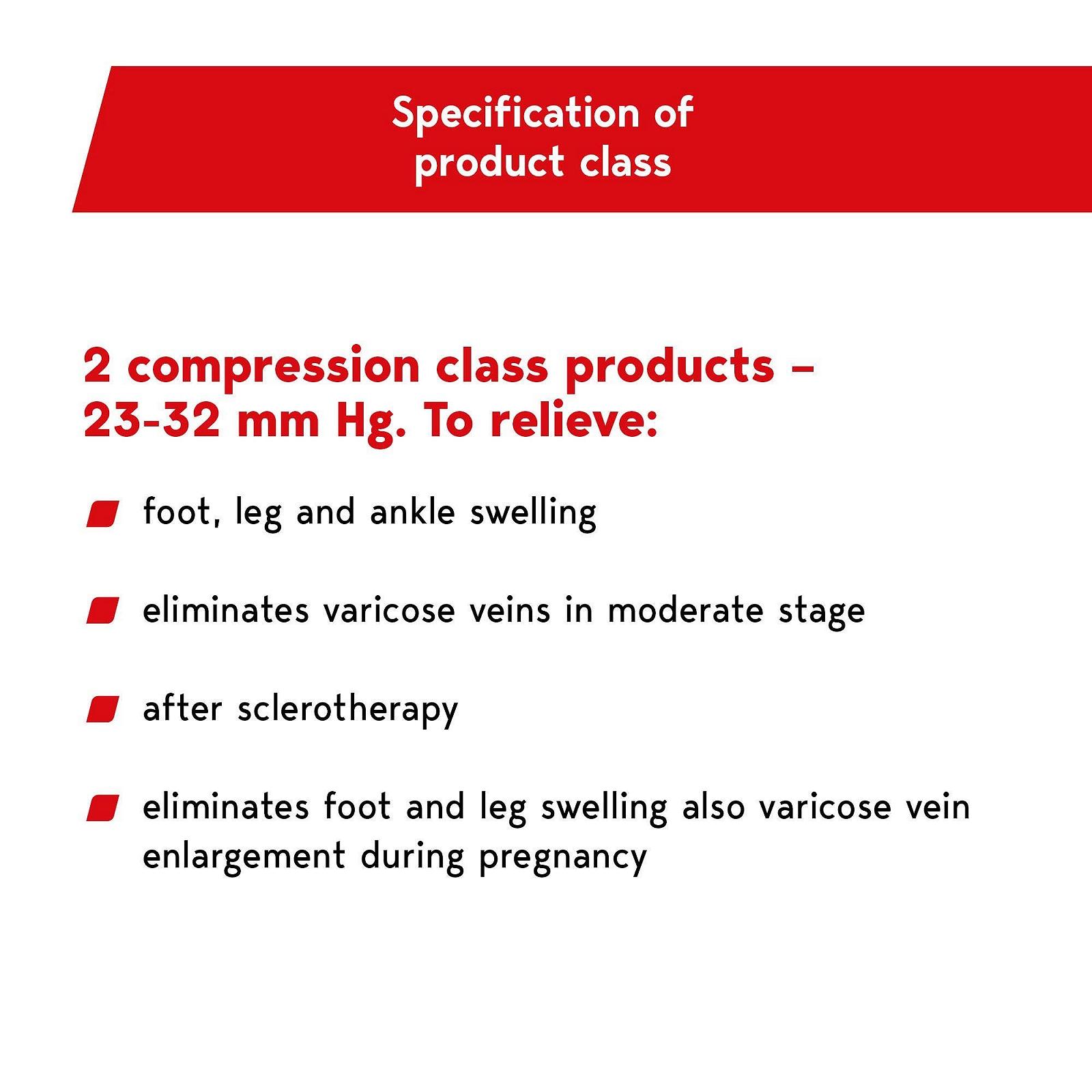 Компрессионные гольфы 23-32mmHg Class II Закрытый носок, фото №6