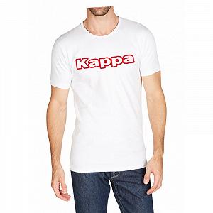 Футболка Kappa  Mezza Manica Girocollo con stampa logo pet білий  M - Фото 1