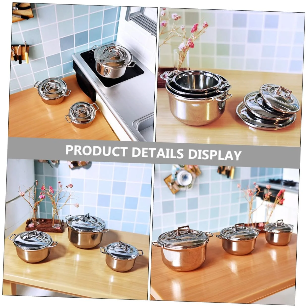 Миниатюрная кастрюля SOIMISS 3 шт. кухонная игрушка для ролевых игр, фото №5 Миниатюрная кастрюля SOIMISS 3 шт. кухонная игрушка для ролевых игр, фото №5