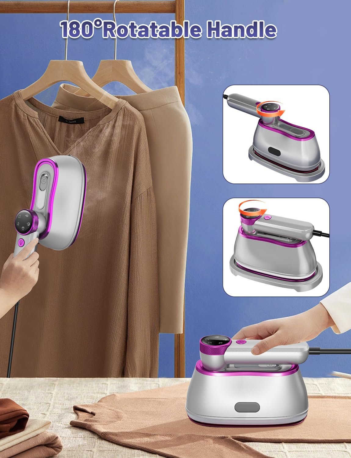 Отпариватель 1200 W 180 мл портативный, фото №3 Отпариватель 1200 W 180 мл портативный, фото №3