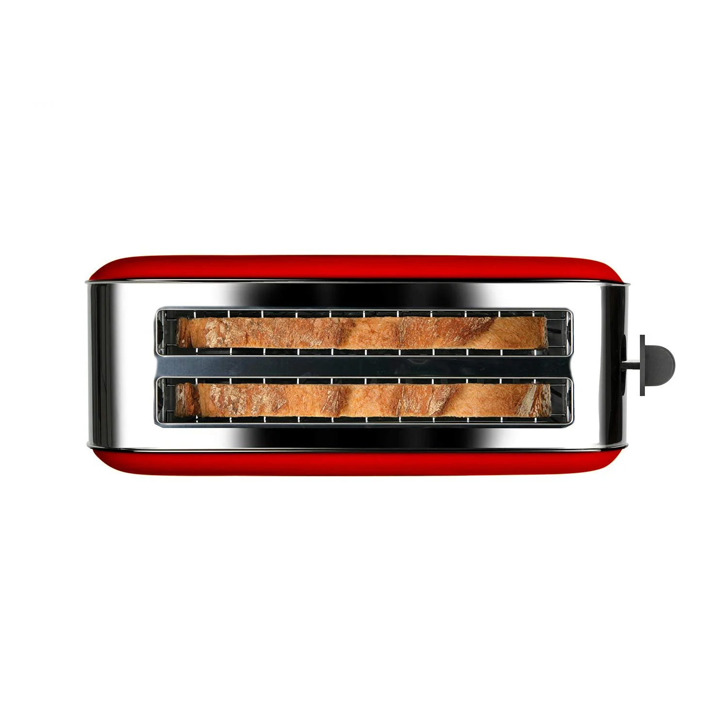 Тостер Taurus Vintage Red, 1400 Вт, 6 рівнів підсмажування, два дуже довгі слоти з регульованою шириною, функції: Стоп, Розігрів та Розморожування, автоматичне центрування хліба, нержавіюча сталь, фото №2